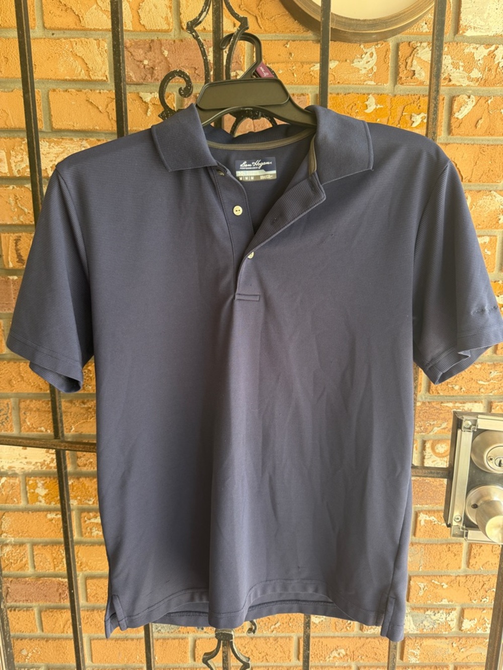 Alan Flusser Navy Short-Sleeve Polo